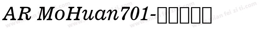AR MoHuan701字体转换